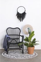 Fauteuil Rotan - Zwart - Zithoogte 37cm - Stoel Bari - Giga Meubel