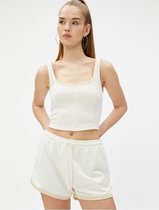 Mini short Koton Normal Direct avec taille en kanten et bordure brodée