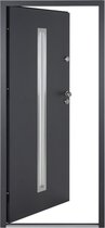 vidaXL Porte d'entrée 110x207,5 cm Aluminium Anthracite