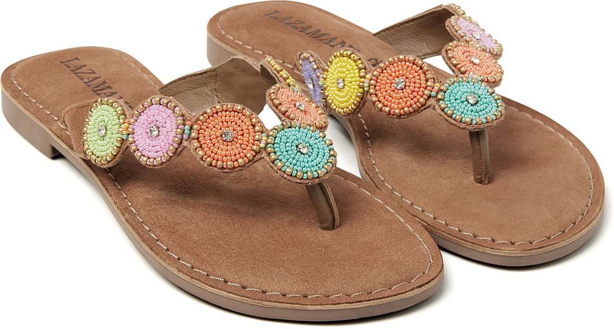 Lazamani Luna Suede Dames Slippers Multi Maat 41 bol