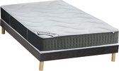 DREAMEA Set bedbodem van velours + matras met pocketveren en vormgeheugen, dikte 25 cm - 160 x 200 cm - TIAMAT van DREAMEA L 200 cm x H 25 cm x D 160 cm