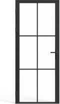 Omkeerbare deur van aluminium en gehard glas - H204 x B83 cm - SEROTO L 83 cm x H 204 cm x D 3.5 cm