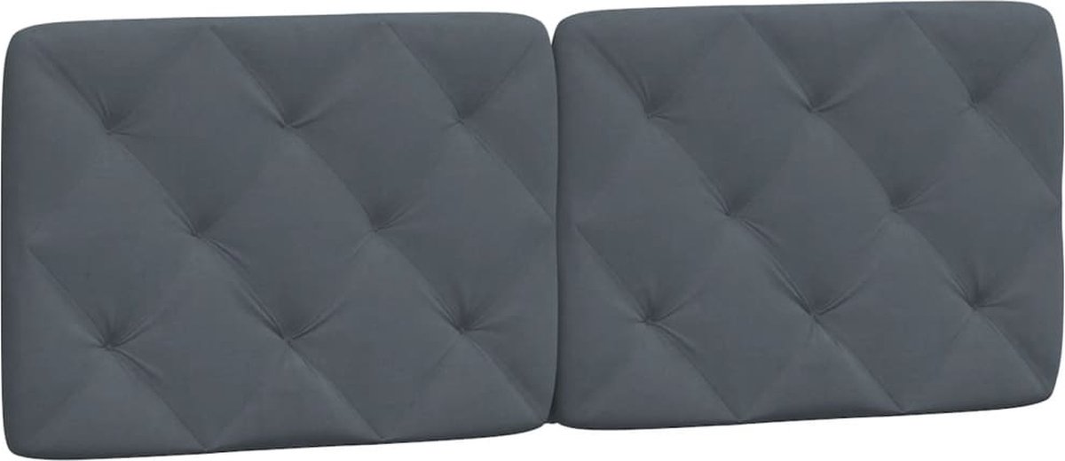 Hoofdbordkussen 200 cm velvet lichtgrijs