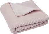 Jollein Couverture Berceau 100x150cm Basic Knit - Pink Pâle / Polaire