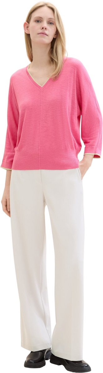 Tom Tailor - Pull - Maat XXL - Vrouwen - Roze - Viscose