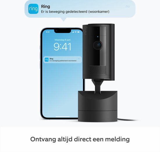 Ring Pan-Tilt Indoor Camera - Zwart - Draai- en kantelbaar van Ring — afbeelding 4