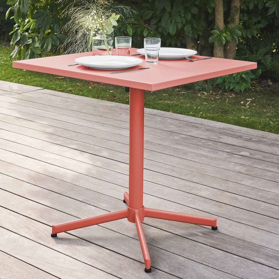 Oviala Palavas Lage Tuin Tafel Van Klei Staal 90 X 50 Cm