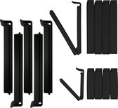 Zakclips (15 stuks) in zwart, sluitclips, zakklemmen, levensmiddelclips, 3 x 5 stuks van 14 cm lengte (1,8 cm breed), 11 cm lengte (1,4 cm breed), 6 cm lengte (1,4 cm breed), 6 cm