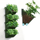 Verticale tuin met watersysteem 4-delig – moestuin plantentoren – hangpotten voor buiten – plantenzak plantenbakken