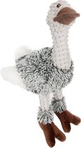 Flamingo Knuffel Emoe - Hondenspeelgoed - 30 cm - Grijs