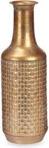 Giftdecor Bloemenvaas Antique Roman - goud - metaal - D14 x H46 cm - Design vaas met historisch karakter