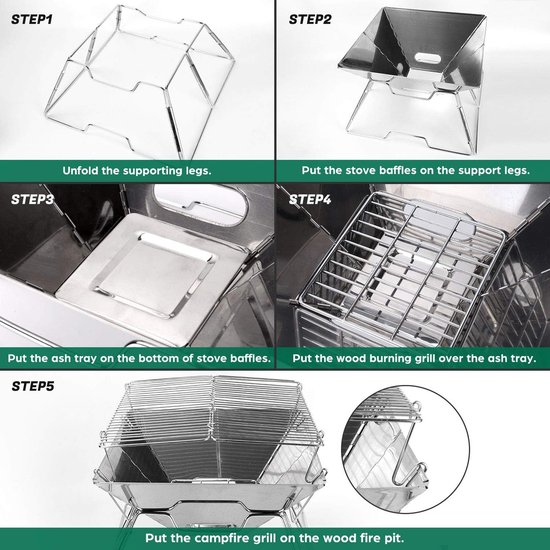 Opvouwbare BBQ Camping BBQ Roetsvrije Grill PEAM van PEAM — afbeelding 5