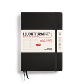 Agenda hebdomadaire Leuchtturm1917 - agenda - 18 mois 2024 - 2025 - couverture rigide - A5 - noir