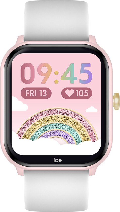 Ice Watch Ice Smart Junior 2.0 - Pink - White 022797 Montre - Siliconen - Wit - Ø 38 mm
