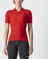 Castelli Fietsshirt Dames Zwart Rood - CA Anima 3 Jersey Light Black/Red  - L