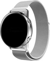 Milanese smartwatchband - 20mm - Zilver - Luxe RVS metalen Milanees bandje voor Samsung Galaxy Watch 42mm / Active / Active2 40 & 44mm / Galaxy Watch 3 41mm / Galaxy Watch 4 - Classic / Galaxy Watch 5 - Pro / Galaxy Watch 6 - Classic / Gear Sport