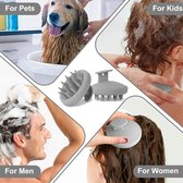 Premium Siliconen Haarborstel - Shampoo Brush - Scalp Massager - Massage - No Dandruff - Flaky Brush - Hair Brush - Hairbrush - Haarverzorging - Anti Roos - Haargroei - Gezonde Hoofdhuid - Scrub - Grijs