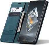Étui adapté pour OnePlus 12R - Book Case Cuir Slimline Blauw