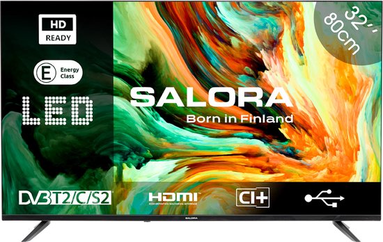 Salora LEDTV32 - Led TV - 32 Inch - HD - TV 32 Inch - TV - Zwart
