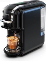 HiBrew - Cafetière 5 en 1 - Senseo - Capsules multiples - Machine à café à dosettes - Machine à café - Cappuccino - Latte - Chaud/Froid - 19B - 1450W - Zwart