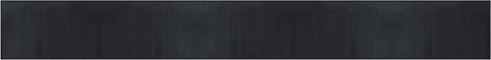 vidaXL - Vloerkleed - rechthoekig - 60x500 - cm - bamboe - zwart