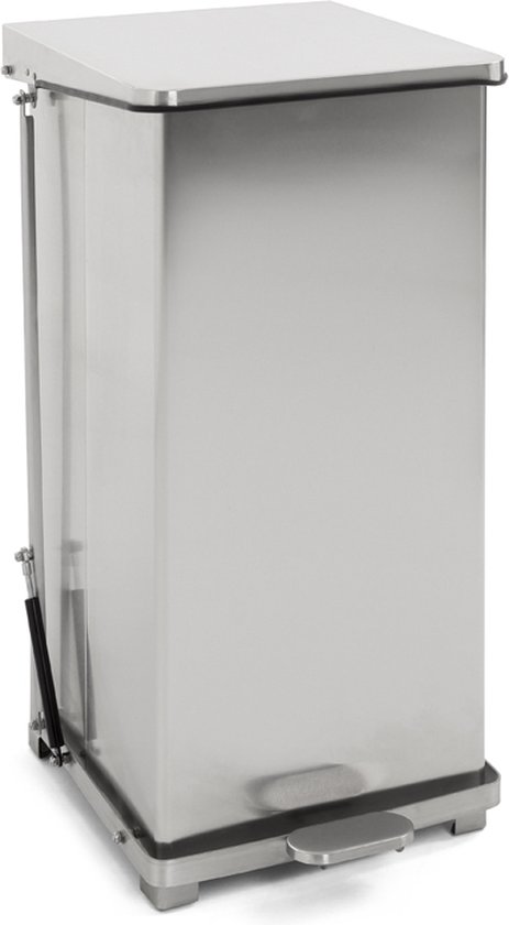 V-part - Industriële pedaalemmer 90 liter - Stainless steel - mat RVS - Prullenbak