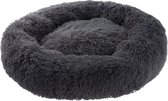 PETSTUFF Hondenkussen - Rond - Fluffy - Wasbaar - Ø 100 cm - Donker Grijs