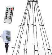 VOLTRONIC Vlaggenmast Lichtsnoer - Verlichting - 360 LEDs - Met Afstandsbediening - Buitenverlichting - 8 m Lang - Warm Wit