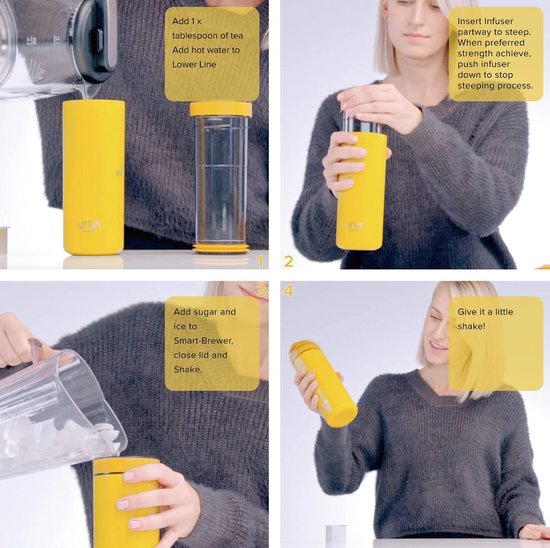 Recharge Bouteille Thermos Thee ou Café Bleu Foncé 450ml