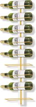Wandmontage Wijnrek voor 9 Wijnflessen - Stijlvol Wijnrek met Bevestigingsmateriaal