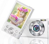 Digitale camera- Wit- 4k- 32GB micro-geheugenkaart met 2batterijen- 1080P compactcamera- 44MP camera- HD vlogging-camera- draagbare minicamera met 2,5 inch LCD-scherm-2 batterijen