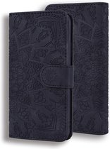 Étui adapté pour Samsung Galaxy A35 - Bookcase - Porte carte - Portefeuille - Motif Mandala - Simili cuir - Zwart