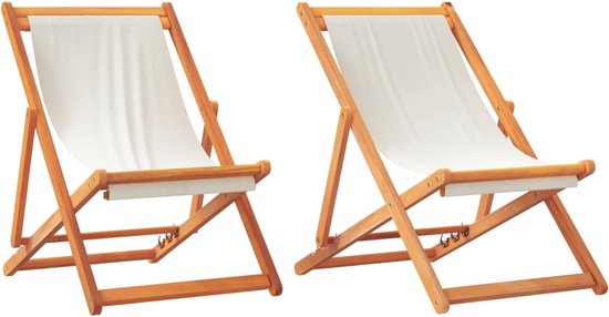 vidaXL Strandstoel inklapbaar stof en houten frame rood