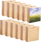 12 stuks onafgewerkte houten blokken voor kunst en handwerk, 4" x 4" x 1" MDF houten paneel houten vierkante blokken ambachtelijke panelen ideaal voor kunst en handwerk, schilderen, doe-het-zelf-projecten