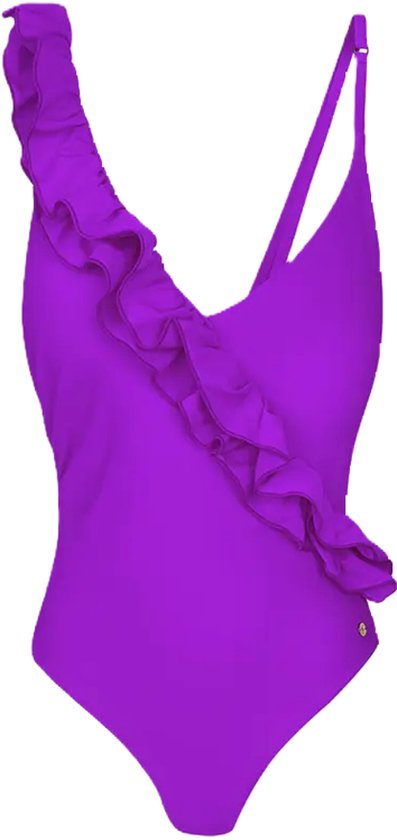 Maillot de bain mode Dilena à volants violet