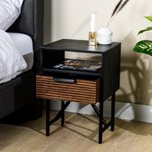 M2-meubels nachtkast | met 1 lade kleur zwart | 40 x 35 x 57cm