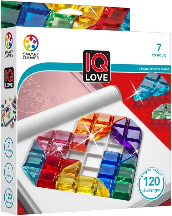 SmartGames – IQ Love – 120 opdrachten – puzzelspel – Valentijn