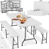 tectake - Ensemble de table de camping - ensemble de table de pique-nique ensemble de meubles de camping - blanc - 404527