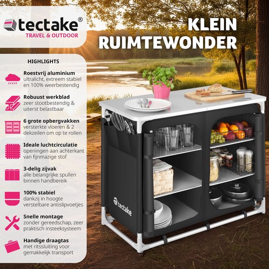 Wielflap met 9 opbergvakken - Kamperen-outdoor-vrijetijd. Caravan en