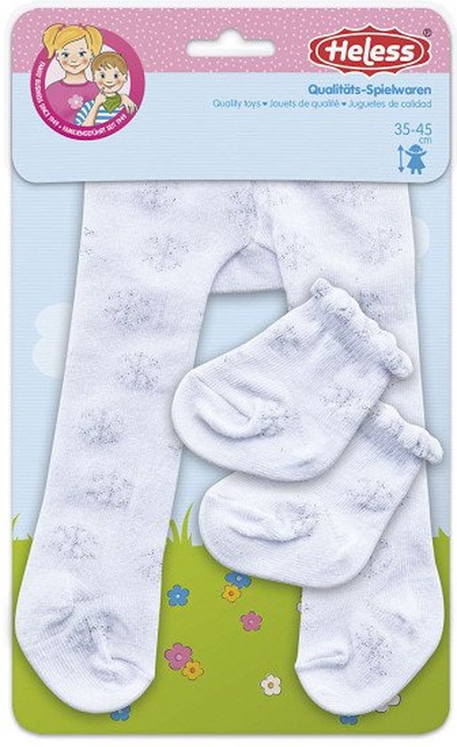 Heless Poppenmaillot En Sokken Polyester Wit/zilver 28-35 Cm — afbeelding 3
