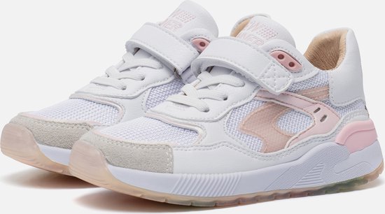 Sneakers | Meisjes | Pink White | Leer | Shoesme | Maat 28