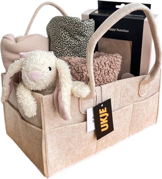 Foto: Ukje commodemand diaper caddy commode mandje luier organizer luiertas opbergmand met meerdere vakken beige