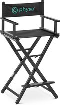 Make-up stoel - met voetsteun - opklapbaar - zwart - physa