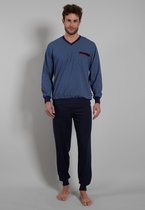 Götzburg pyjama heren - blauw met all-overprint - 451381-4008/630 - maat 60