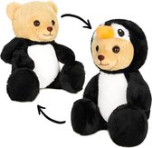 BRUBIES Teddy Pinguïn - 25 cm teddybeer in pinguïnkostuum met capuchon - pluche dier voor gezellige avonturen - knuffeldier cadeau voor kinderen
