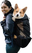 Sac à dos pour chien, sac à dos portable réglable pour chien, sac à dos ventilé pour animaux de compagnie, sac à dos pour animaux de compagnie pour la randonnée, outdoor, la randonnée, l'escalade, les voyages (L, noir)