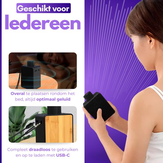 White Noise Machine Wit - draadloos - White Noise Machine - White Noise Baby - Witte Ruis - slaaptrainer — afbeelding 2
