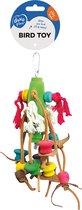 Duvoplus - Speelgoed Voor Dieren - Vogel - Touw Met Kleurrijke Blokjes & Leder 23cm - 1st