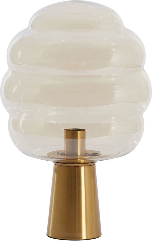Light & Living Lampe de table Misty - Ambre / Or - 30x30x46cm - Moderne