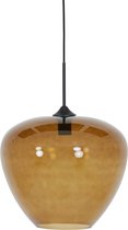 Light & Living Hanglamp Mayson - Bruin Glas - Ø40cm - Modern - Hanglampen Eetkamer, Slaapkamer, Woonkamer